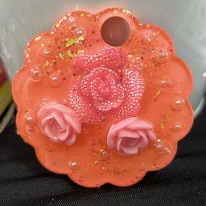 Pink 3pink flowers Stanley tumbler topper